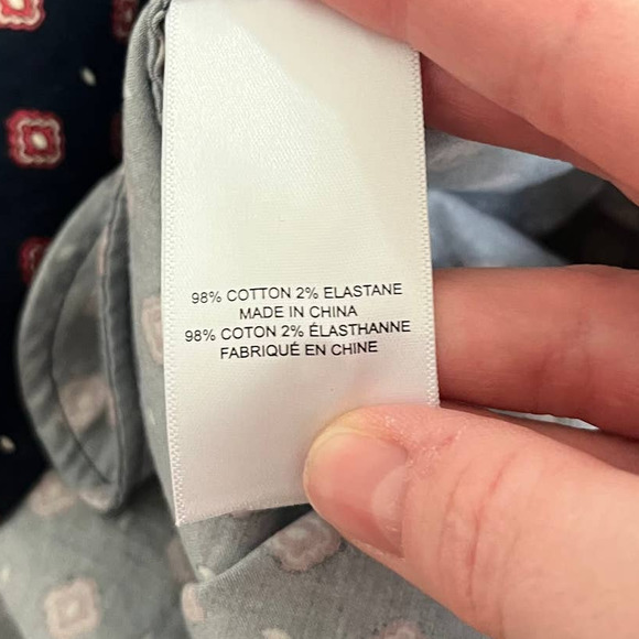 UNTUCKit Dark Blue and Coral Dot Long Sleeve Dress - Picture 5 of 7